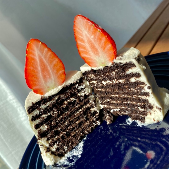 超簡単 材料3つ 火も包丁も使わない ゼブラケーキ レシピ 作り方 By まんぷく食堂 楽天レシピ